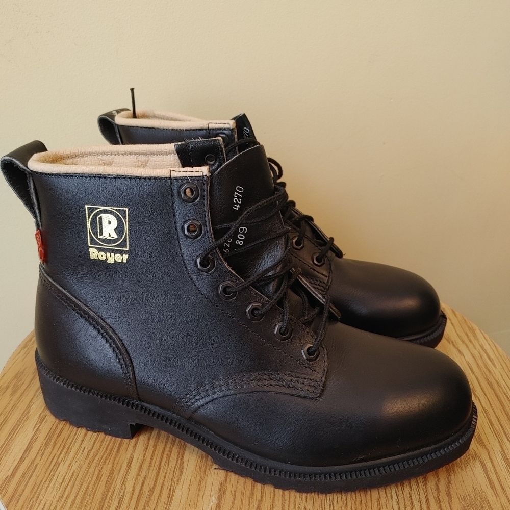All New Royer Men's Dress black Steel‎ toe Size 8.5